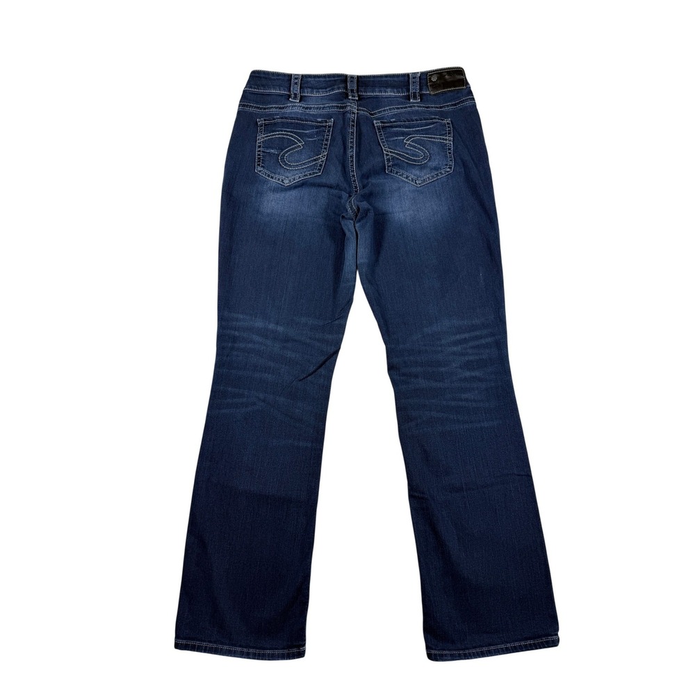 Silver Jeans Co Suki Mid Slim Boot Jeans Dark Wash Super Stretch Womens 35 X‎ 30